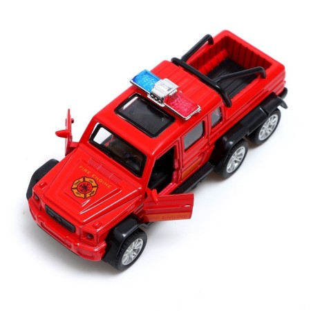 Metal machine "Jeep 6x6 Special Services", 1:32, inertia, color red-2