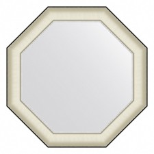 EvoForm mirror in the baguette frame, 78 mm, 69x69 cm, color white skin with chromium