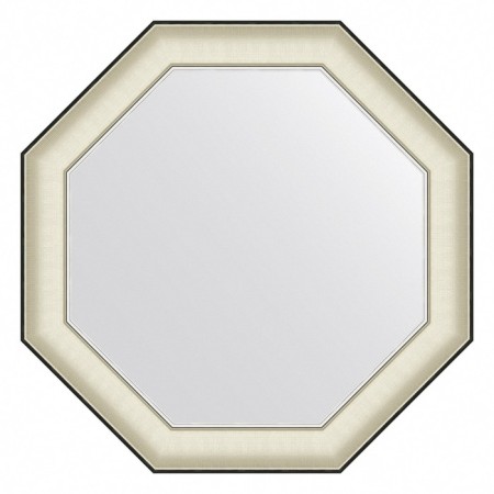 EvoForm mirror in the baguette frame, 78 mm, 69x69 cm, color white skin with chromium
