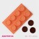 Baking uniform “Conddy”, silicone, 29 × 17 × 2.1 cm, 8 cells (D = 6 cm), Orange color