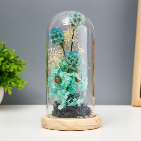Nightlight "Azure Flowers" LED from batteries 3HAAA 11x11x22 cm Risalux