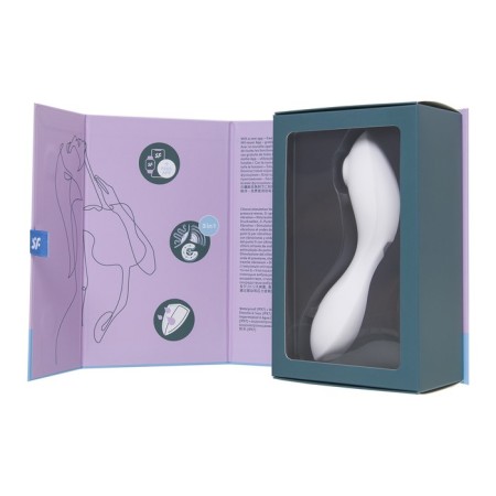 Satiffyer Curvy Trinity 5+ vacuum clitoris stimulator, white color-7