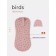Diamond cocoon with a hat MOWBABY BIRDS, height 56 ​​cm, pink color