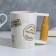 Ceramic mug "Easy in battle", 400 ml, white color