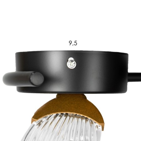 Bra "butterfly" LED 15W 4000k black 26x10x36cm-6