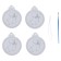 Christmas tree decoration for painting "toe" 4 pcs., Brush