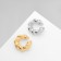 Earrings "Kaffa" set 2 pcs, intertwined vibration, color with silver-gold