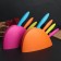 A set of kitchen knives on a stand, blade: 15 cm, 11.5 cm, 11 cm, 8 cm, on a stand, color mix