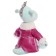 Soft toy "Dragon Daisy in a pink sheepskin coat", 25 cm, mint color