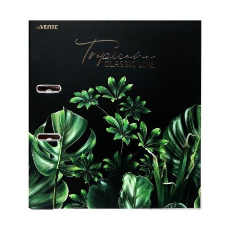 A4, 75 mm, Devente tropicana, laminated cardboard, black/green, collapsible.-1
