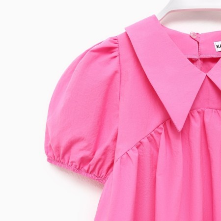Children's dress with KAFTAN collar, size 36 (134-140 cm), bright pink color-8