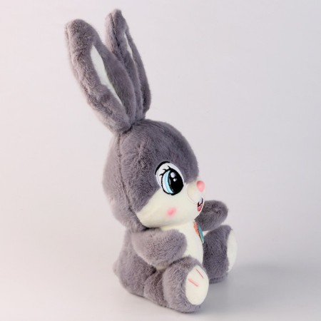 Soft toy "Bunny", 21 cm, gray-2