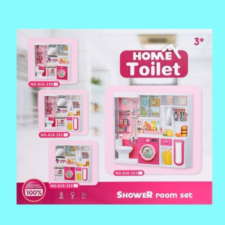 A set of furniture for dolls "Bathroom", a bathroom, a sink, a post -decker-20
