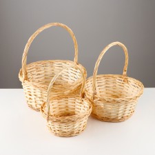 Camping set, 3 pcs, 33 × 15 × 35 cm, 28 × 13 × 27 cm, 24 × 12 × 22 cm, willow