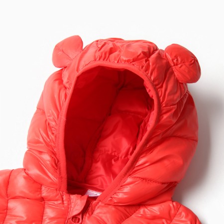 Warm vesty vest, red color, height 86-92 cm-1