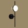 Bra Mantra Cuba, LED, 8W, 600LM, 3000K, 180x140x500 mm, black color