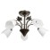 Susana chandelier 5x15W E27 brown/gold 58x58x32cm Bayerlux