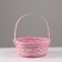 Wicker basket, 26x12/30 cm, bamboo, lilac, pink, mix