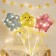 Foil ball 10 "Star Smile", pink, mix