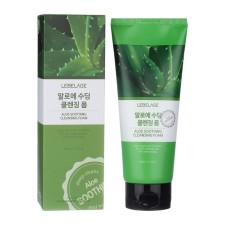 Washing foam soothing with an extract of aloe Lebelage
