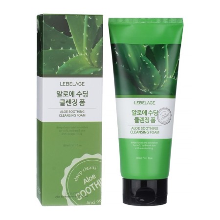 Washing foam soothing with an extract of aloe Lebelage