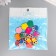 Beads for creativity tree "Bright owls" set of 15 pcs 2.1x1.8x0.5 cm