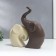 Souvenir ceramics "Two elephants" matte set 2 pcs 12x12 22x13 cm mix