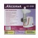 Electric meat grinder "Aksinya" KS-21, 2000 W, reverse, 4 nozzles, white-red