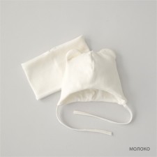 Kinderlitto Orsetto Kinderlitto kit, 2 items: hat, snood, age 6-12 months, color sugar