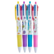Balloon handle Calligrata, automatic, 4-colored, with a pattern, mix