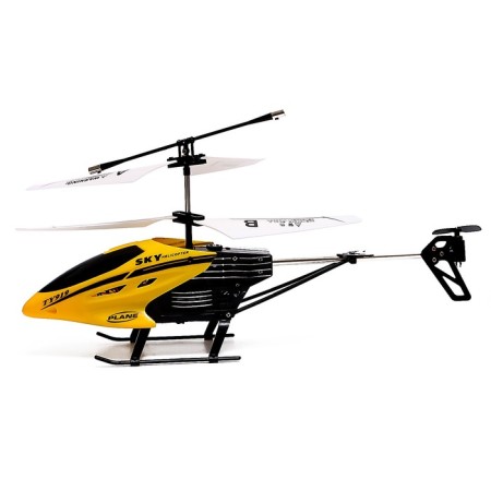 The radio -controlled Pro helicopter is charged from the network, the color is yellow-1