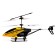 The radio -controlled Pro helicopter is charged from the network, the color is yellow