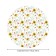 The tablecloth “Sunflower and poppies”, round, oxford, elastic band, size 140x140 cm, diameter 105-120 cm