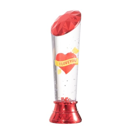 Lava LABE "Heart" LED 3HAAA, USB red 6.5x6.5x23.7cm-10