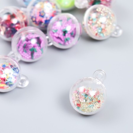 Suspension for creativity plastic "Ball - Strazinki" MIX 2.4x2x2 cm-1