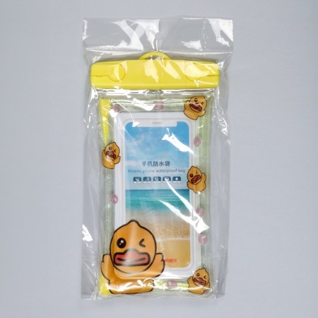 Waterproof cover for phones, size 22*11 cm, "ducks", yellow-5