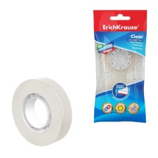 The adhesive tape is stationery, 12 mm x 33 meters, Erichkrause Clear, transparent, in a package, price per 1 pc.