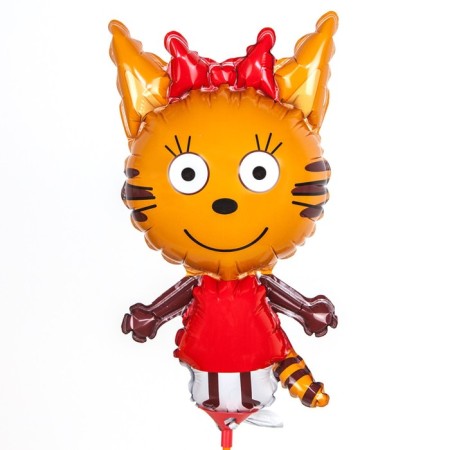 Foil ball 12 "Three cats. Karamel", mini-fig, set of 5 pcs.