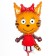 Foil ball 12 "Three cats. Karamel", mini-fig, set of 5 pcs.