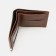 Male purse without fastening, department for bills, for maps, for coins, red/blue color