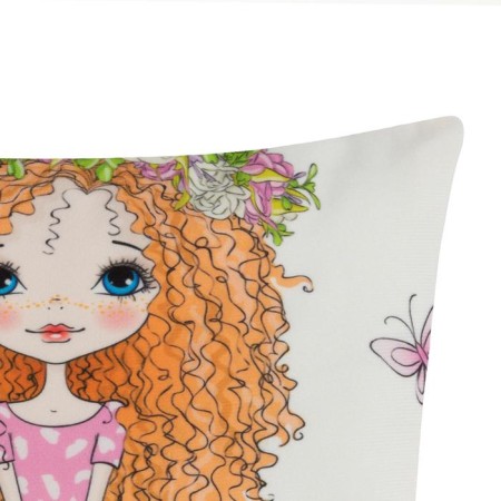 Pillowcase decorative Ethel girl stories "Walk" 40x40 cm, velor-1