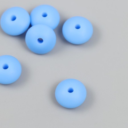 Busina silicone "flattened" porcelain-blue d = 1.2 cm