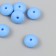Busina silicone "flattened" porcelain-blue d = 1.2 cm