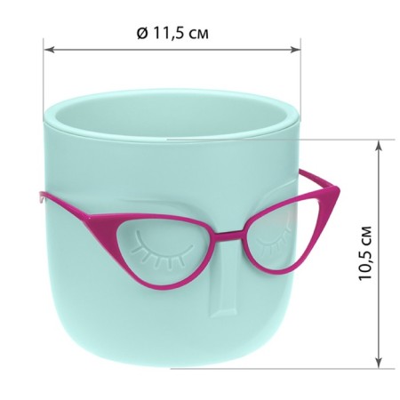 Kashpo for flowers with an insert “Marie”, 650 ml, D = 11.5 cm, h = 10.5 cm, pistachio color-5
