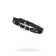 Pecado BDSM chocker, with tied rings, genuine leather, black