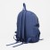 A backpack with a zipper, 3 outer pockets, blue color