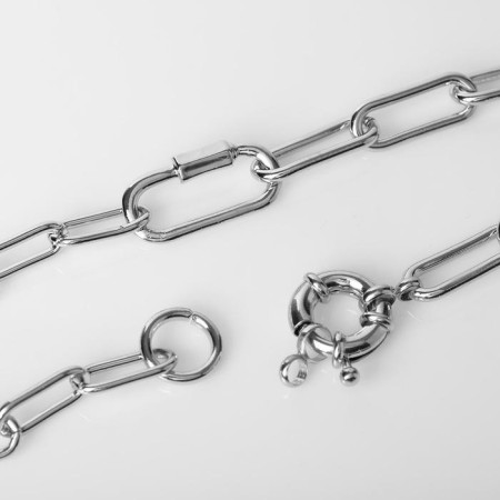 Piece "Chain" Round Castle, Color Silver, 36 cm-1