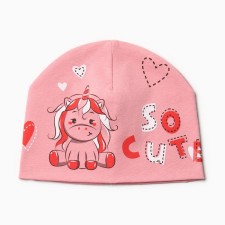 Hat for girls, peach color, size 50