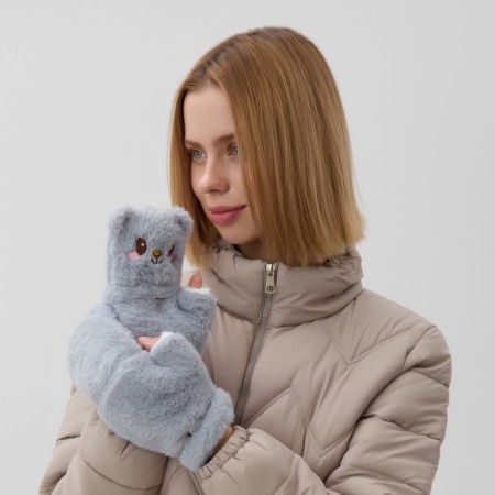Mittens teenage minku bear 24 cm color gray
