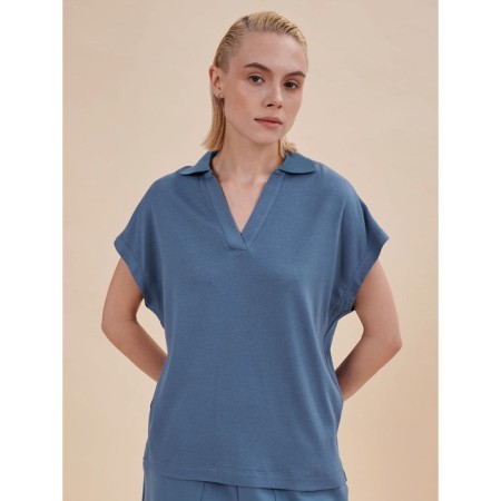 Polo female Pelican, size 50, jeans color